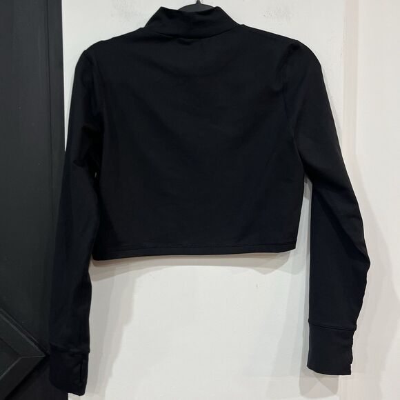 Offline By Aerie Mock Neck Longsleeve Crop Top Athletic Size Medium Thumb Holes - Picture 4 of 5